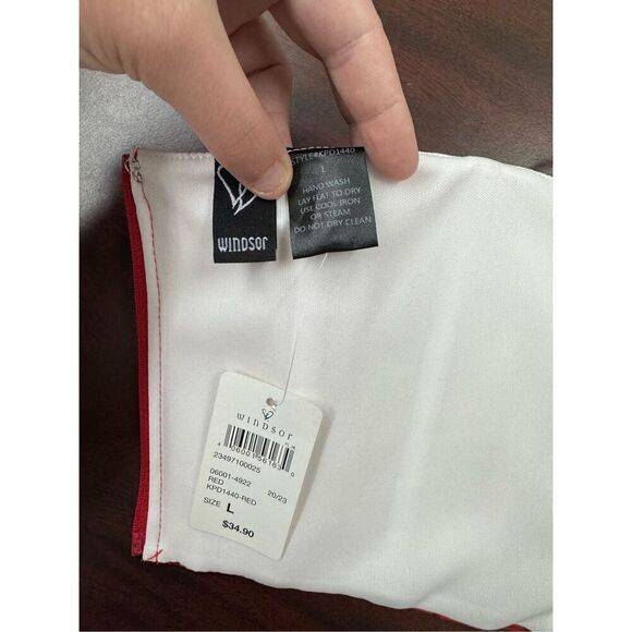 NWT Windsor Red Shiny Strapless Corset Top Size Large - Picture 4 of 8